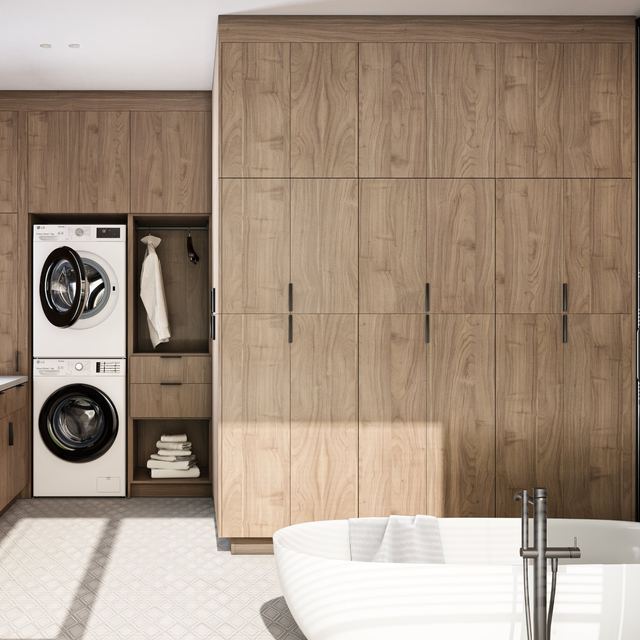 Walnut bath suite