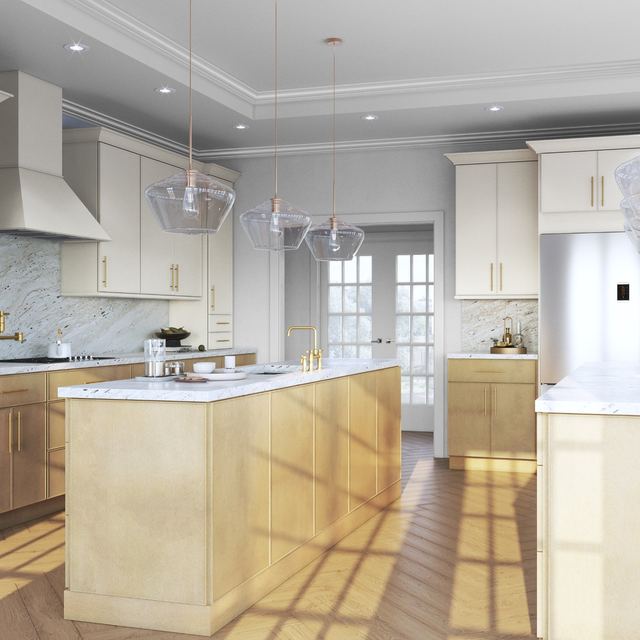 Ivory and oak kitchen